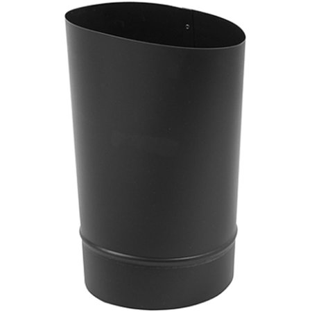 KEEN 7 x 6 in. 24 Gauge Oval To Round Stove Pipe Reducer, Black KE2533645